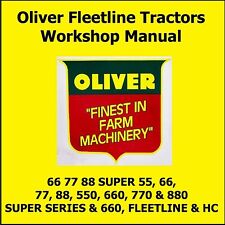 Tractor Service Manual Fits Oliver Super Fleetline 55 66 77 88 550 660 770 880