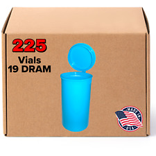 225 Aqua Vials - 19 Dram Pop Top Bottle - Smell Proof Containers