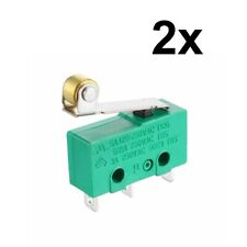 2x Roller Lever Hinge Limit Switch Micro Spdt 3a 250vac 5a 125vac 12v Green Mini