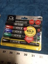 New 5 Pack Enduraglide Dry-erase Markers Fine Point Quartet 4 Bold Colors