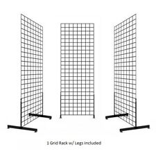 Display Grid Rack 6 Ft Panel Metal Stand Retail Store Craft Art Shelf Organizer