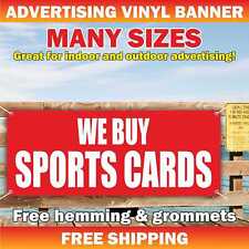 We Buy Sports Cards Advertising Banner Vinyl Mesh Sign Pawn Shop Gold Cards Cash
