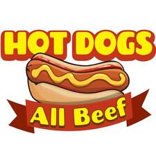 Signmission 16 In. Hot Dogs Concession Decal Sign With Cart Trailer Stand Sti...
