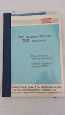 Cnc Automatic Tns With Traub Tx-8 Control Programming Operating Instructions