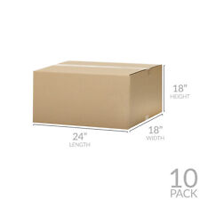 Uoffice 10 Corrugated Boxes - 24 X 18 X 18 Cardboard Shipping Box Moving Carton