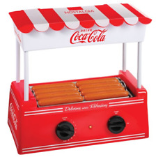 Nostalgia Ckhdr8cr Coca-cola Hot Dog Roller And Bun Warmer 8 Hot Dog And 6 Bun
