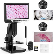 2000x Lcd Digital Microscope 1080p Coin Microscope Display Biological Microscope