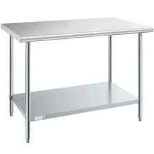 30w X 48d Stainless Steel Prep And Work Restaurant Table With Undershelf