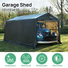 10x15x8 Storage Shed Carport Shelter Car Tent Garage Steel Canopy Cover Frame