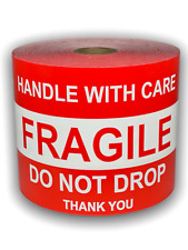 Fragile Do Not Drop Thank You Stickers 4x6 100 Labels