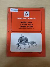 Allis-chalmers Model 610 3-point Hitch Chisel Plow Operators Manual