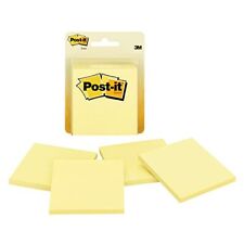 Post-it Super Sticky Notes - Canary Bright Yellow - 3x3 In - 4 Pads - Assorted