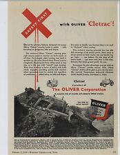 1949 Oliver Cletrac Ad Safety First With Oliver Cletrac Machines - Cleveland Oh
