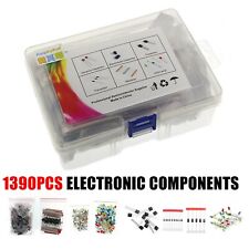 1390pcs Electronic Components Led Diode Transistors Capacitor Resistance Kit