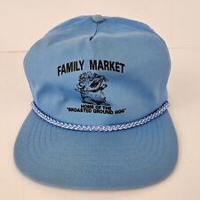 Vintage Rope Family Market Broasted Ground Hog Zip Buckle Closer Hat Cap