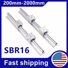 2x Sbr16 300-2000mm Linear Silde Rail Guide Shaft 4x Sbr16uu Bearing Blocks Set