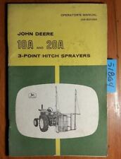 John Deere 10a 20a 3-point Hitch Sprayer Owners Operators Manual Om-b25355 H6