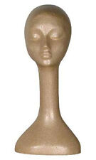 Female Suntan Styrofoam Mannequin Head - 20 Height - Beauty Supply Standard