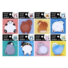 Cute Sticky Notes 8 Pack Cartoon Sticky Notes Animals Shape Markers Flags Se...