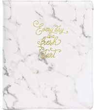 Junkie Marble And Gold Foil 3 Ring Binder With Pockets Portfolio Organizer With