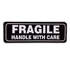 1000 Labels 1x3 Fragile Handle With Care Blkwh Adhesive Shipping Stickers