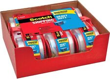 Scotch Heavy Duty Shipping Packaging Tape 6 Rolls With Dispenser 1.88 X 22.2 Yd