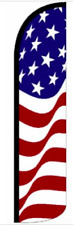 Usa American Glory Windless Feather Flag Sign Swooper Flutter Bow Banner-on Sale