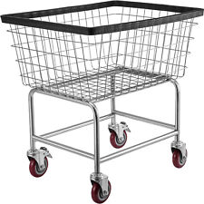 Vevor 2.5 Bushel Wire Laundry Cart Basket 20x15.7x26 W 5 Wheels