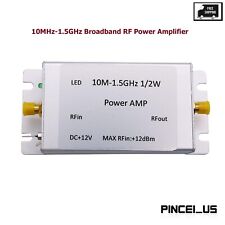 10mhz-1.5ghz Broadband Rf Power Amplifier 32db Gain 27dbm Shielded Output Pc66