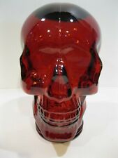 Glass Skull Red Life Size Mannequin Skeleton Headfor Decor Hats Wigs