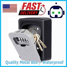 4 Digit Combination Lock Box Wall Mount Security Safe Large 5 Key Waterproof
