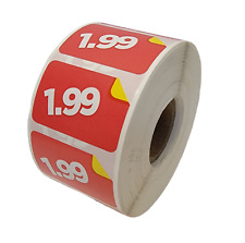 1.99 Pricing Sticker - Price Paid Sale Labels Rdyl 1.5x1 Adhesive 1000 Pcs