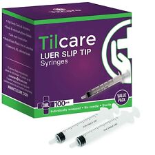 3ml Syringe Without Needle Luer Slip 100 Pack By Tilcare - Sterile