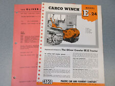 Oliver Carco E-24 Winch For Oc-12 Crawler Brochure 2 Page Wprices