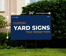 18x24 Custom Yard Signs Without Stake - Personalized Blank Corrugated Lawn Sign
