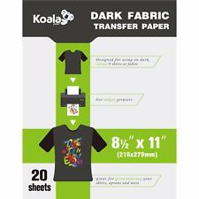 Koala Inkjet Heat Transfer Paper Dark Fabric T-shirt 20 Printable Iron-on Sheets