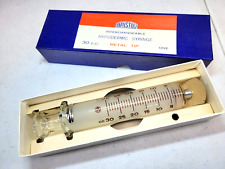 Vintage Clear Glass Bristol 30cc Syringe Hypodermic Made In Japan