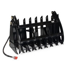 Titan Attachments 60in Clamshell Root Grapple Rake Universal Skid Steer Mount