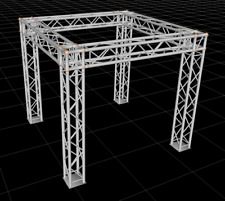 Square Aluminum Truss 7.5ft. Wl X 7ft. H Trade Show Booth Complete Setup Packag