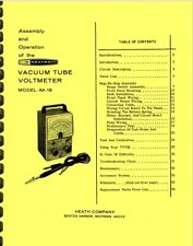 Heathkit Im-18 Vacuum Tube Voltmeter Vtvm Assembly And Operation Manual