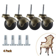 4 Pack 2 Inch Ball Caster Wheel Stem Caster With Mounting Socket For Sofa Table