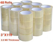 48 Rolls Clear Packing Packaging Carton Sealing Tape 3 Inches X 110 Yard 330ft