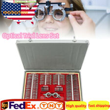 Optical Trial Lens Set 266 Pcs Metal Rim Optometry Kit Box W Free Trial Frame