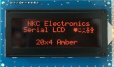 Serial Lcd Module 20x4 Amber On Black 5v Uart I2c Spi For Arduino