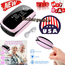 Rechargeable Fingertip Pulse Oximeter Blood Oxygen Saturation Monitor Heart Rate