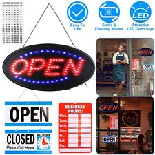 Electric Light Up Led Neon Business Open Closed Sign Flashing Steady Ad Board