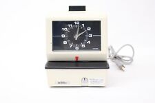 Vintage Amano Time Recorder Clock Model 3636 Series White Very Clean..