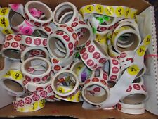 100 Rolls Of Price And Sale Stickers. Prices Up To 74.99
