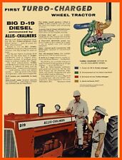 1962 Allis Chalmers Tractors New Metal Sign D-19 D19 Turbo-charged Diesel