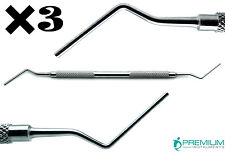 3 Dental Root Canal Plugger 57 Double Ended 0.50mm0.75mm Filling Instruments